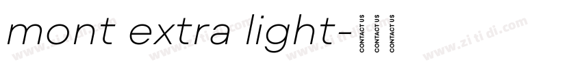 mont extra light字体转换
